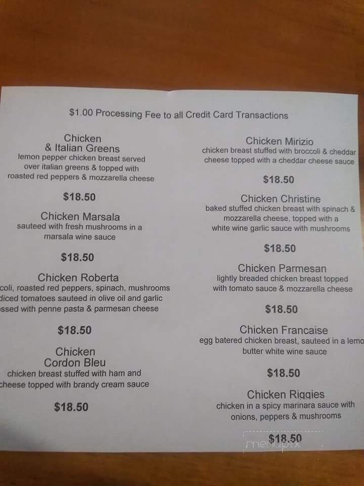 TJ's Restaurant - Cleveland, NY menu_pic