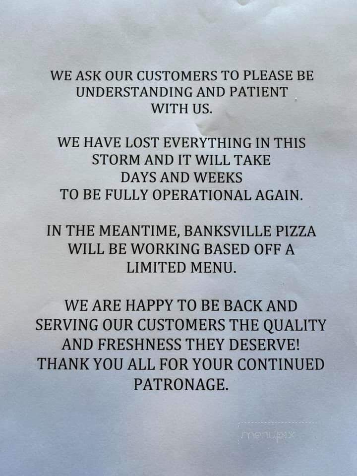 Banksville Pizza & Pasta - Greenwich, CT menu_pic