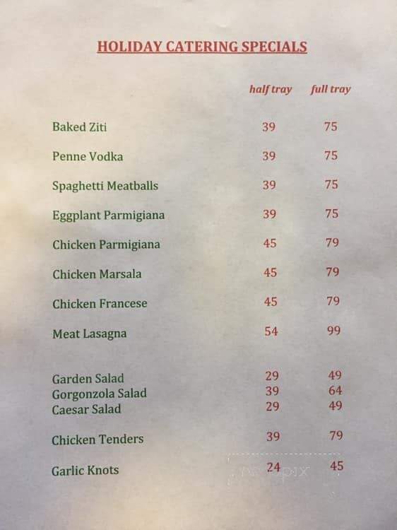 Banksville Pizza & Pasta - Greenwich, CT menu_pic