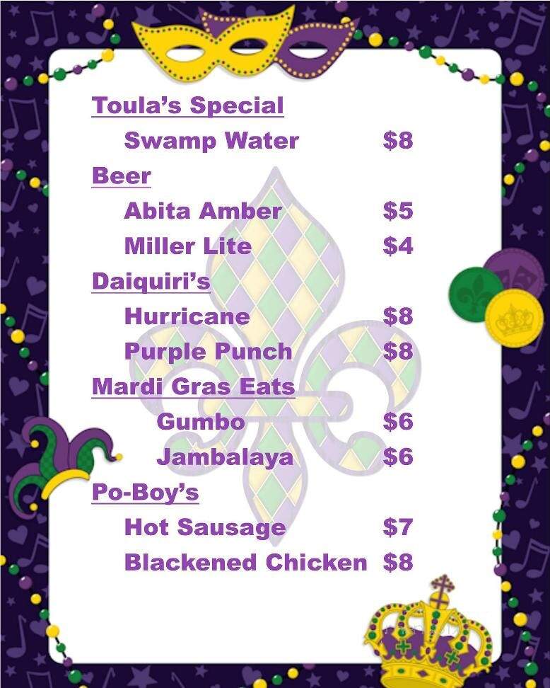 Toula's Cafe - New Orleans, LA menu_pic