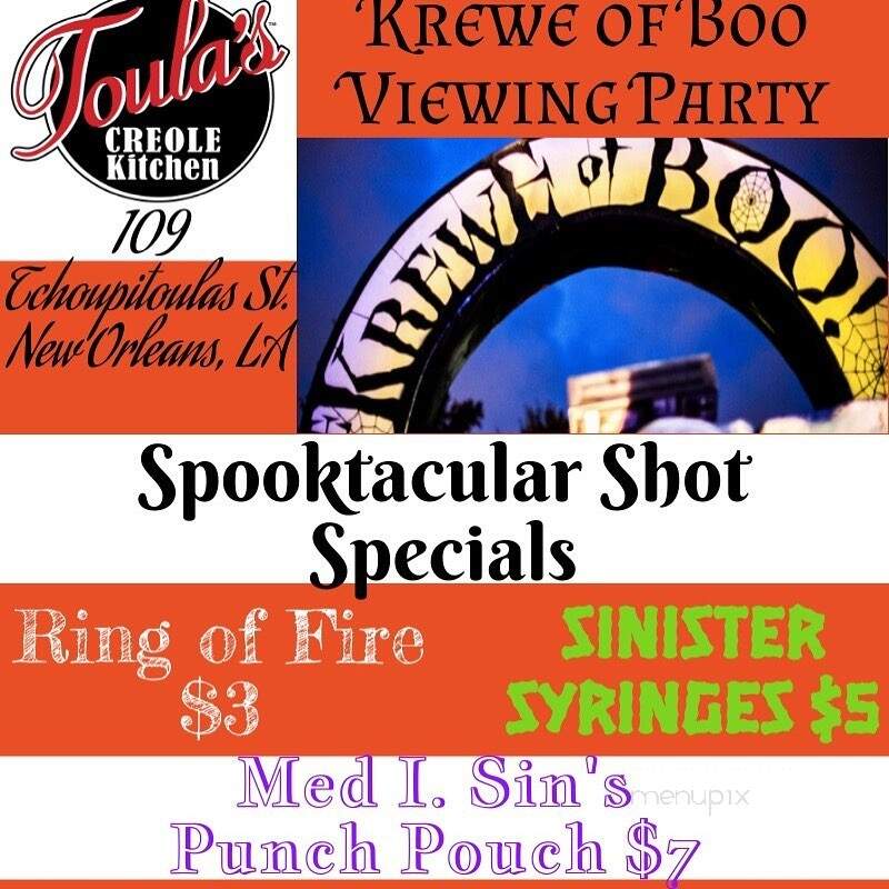 Toula's Cafe - New Orleans, LA menu_pic