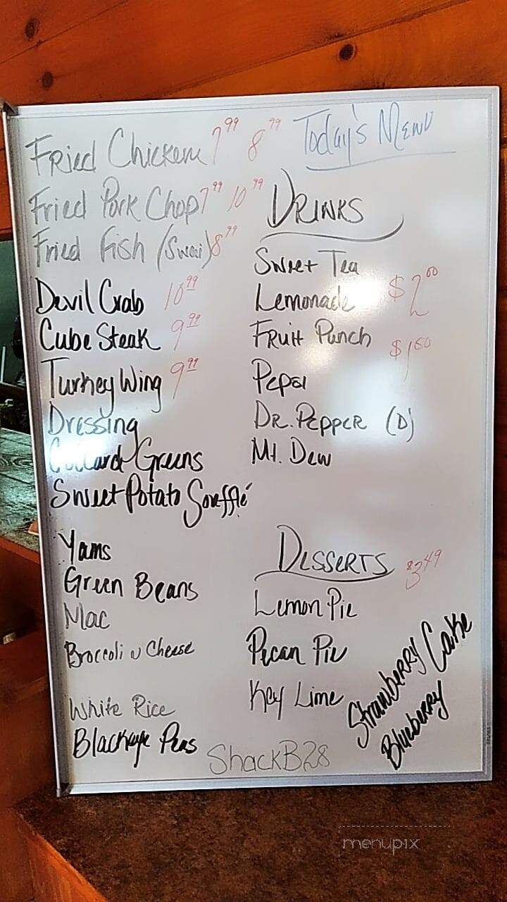 Sweet Tee's Snack Shack - Darien, GA menu_pic