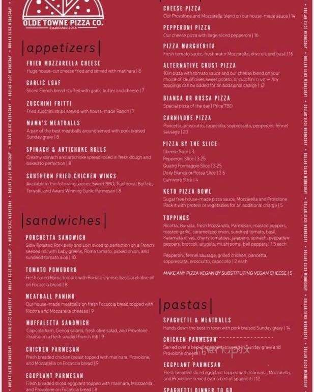 Olde Towne Pizza Company - Slidell, LA menu_pic