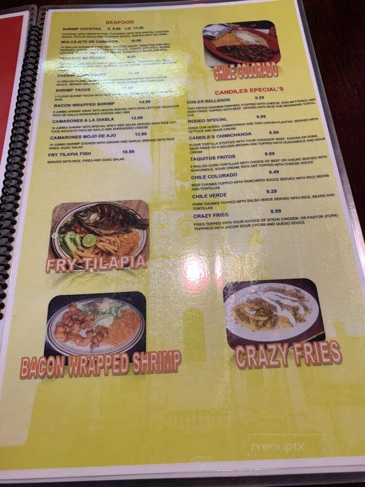 Candiles Mexican Restaurant - Augusta, KS menu_pic