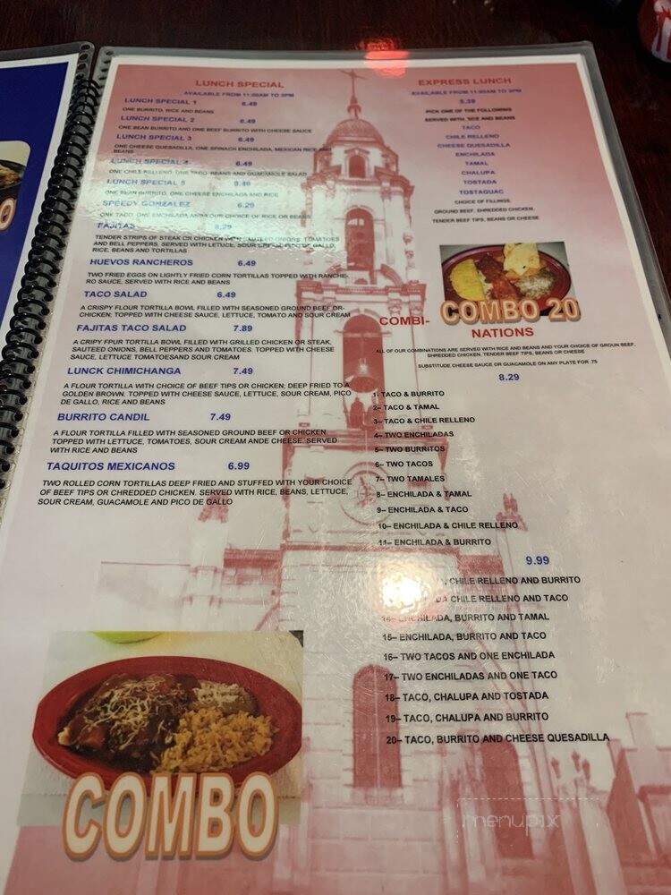Candiles Mexican Restaurant - Augusta, KS menu_pic