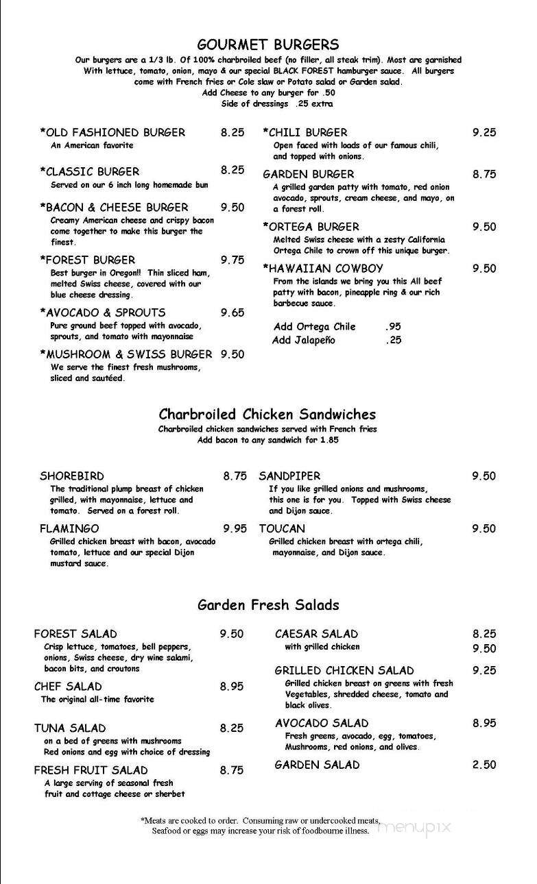 Black Forest Family Restaurant - Grants Pass, OR menu_pic