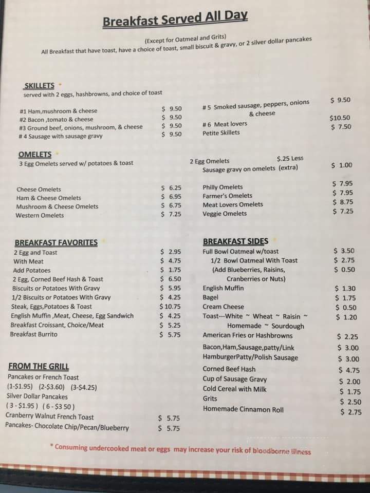 Jack and Judys Country Kettle Cafe - Nashville, MI menu_pic