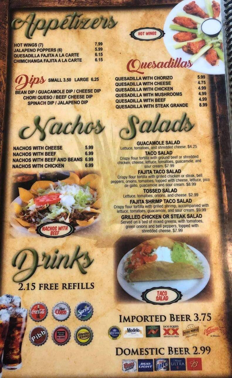 El Patio - Forest, MS menu_pic