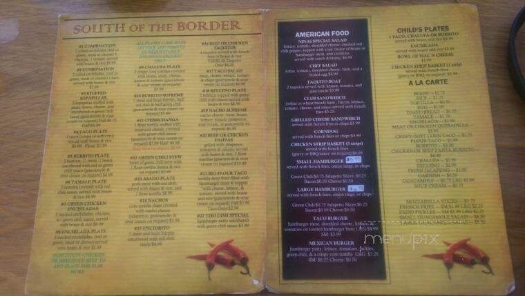 Nina's - Artesia, NM menu_pic