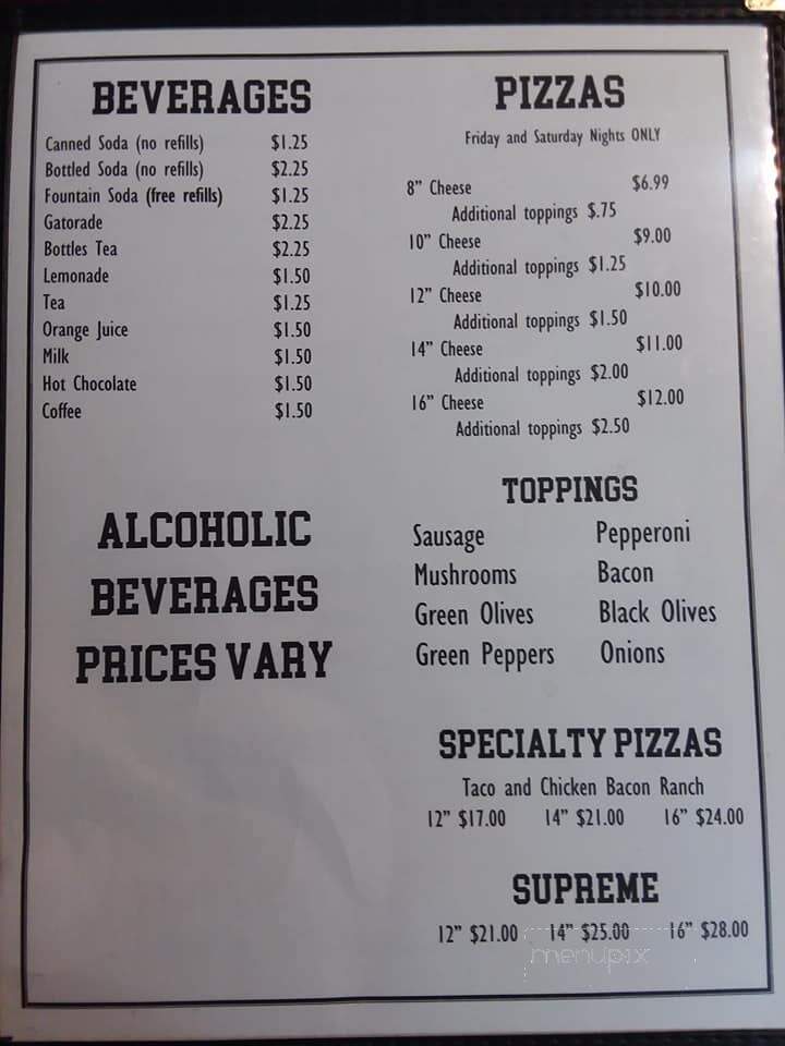Azz Izz - Piper City, IL menu_pic