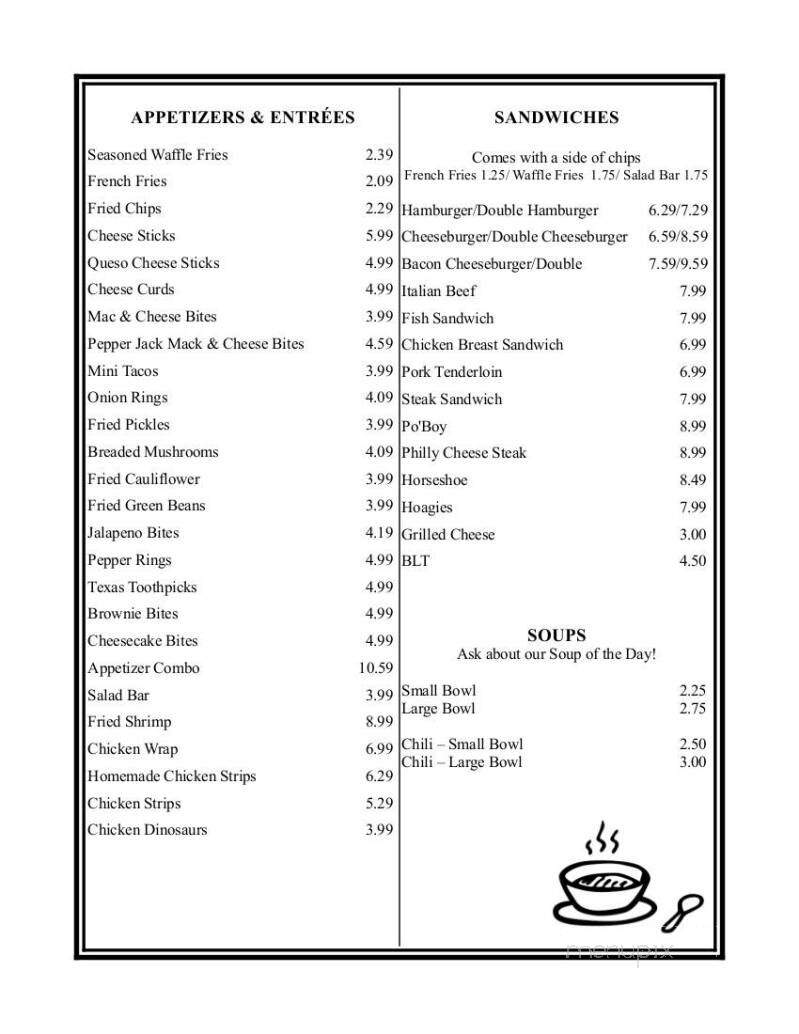 Azz Izz - Piper City, IL menu_pic