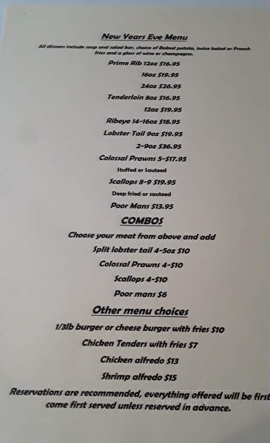 Windfall Inn - Wabeno, WI menu_pic