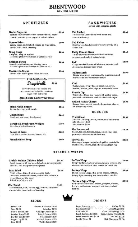 Brentwood - Caro, MI menu_pic