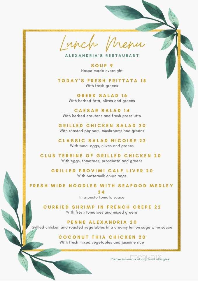 Alexandria's Restaurant & Lounge - Greater Sudbury, ON
