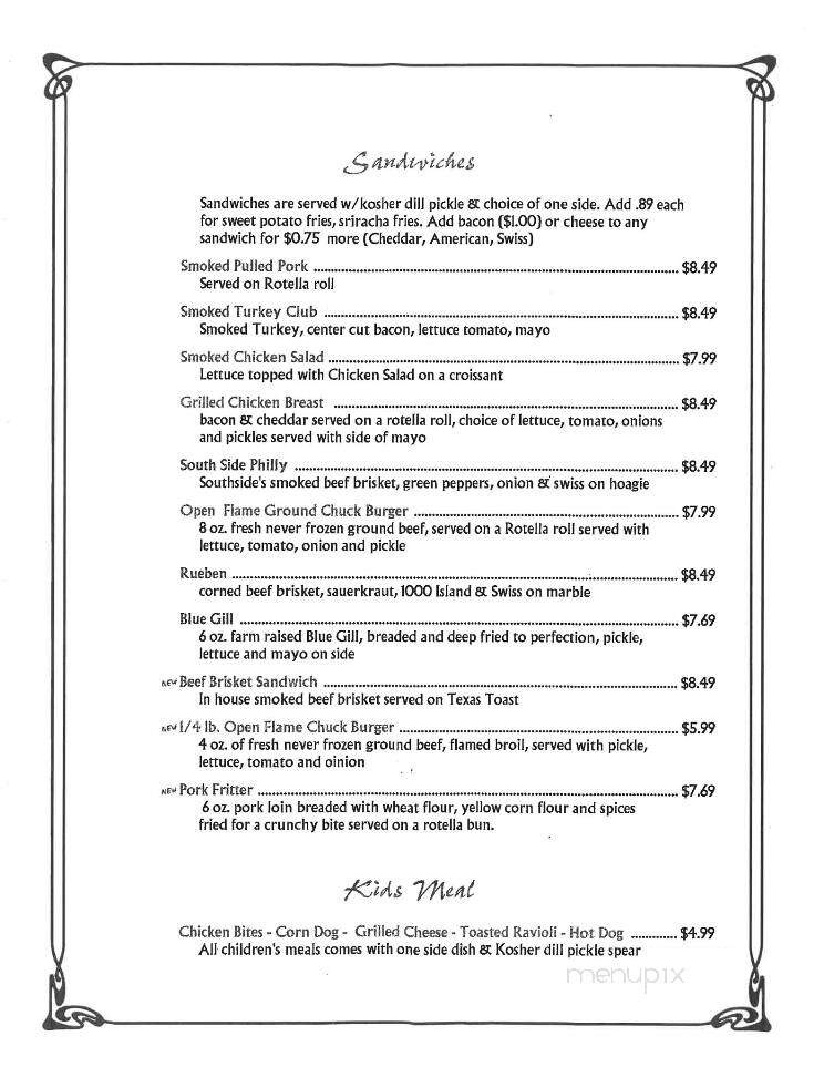 Southside Ribs - Sparta, IL menu_pic
