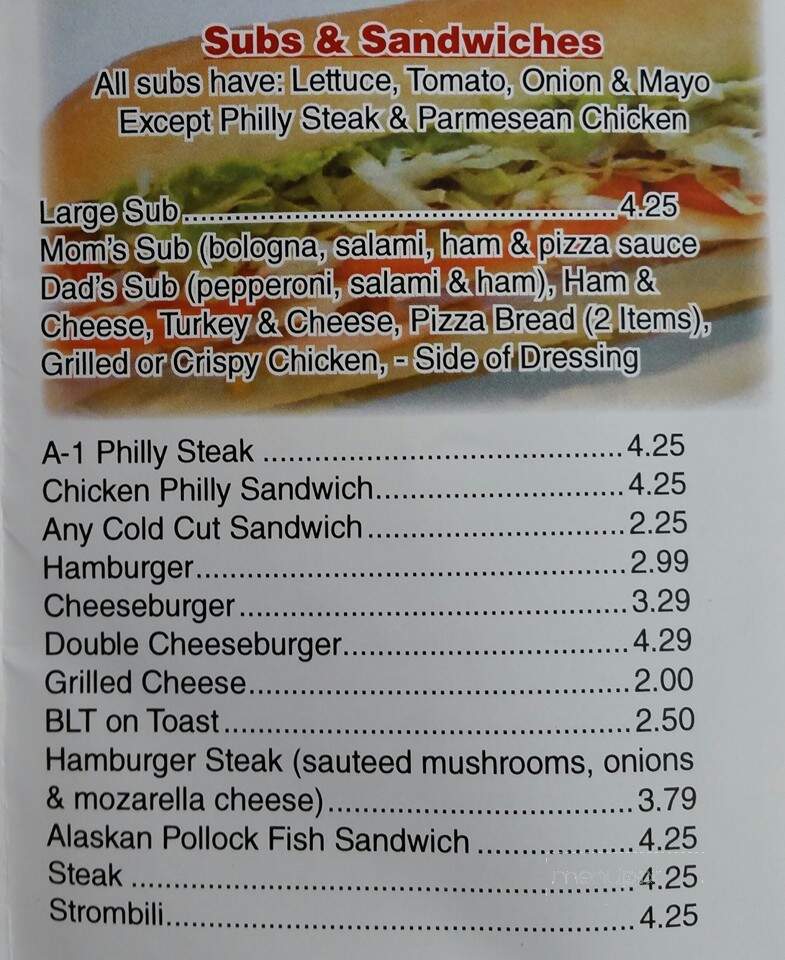 Tyler's Pizza - Olive Hill, KY menu_pic
