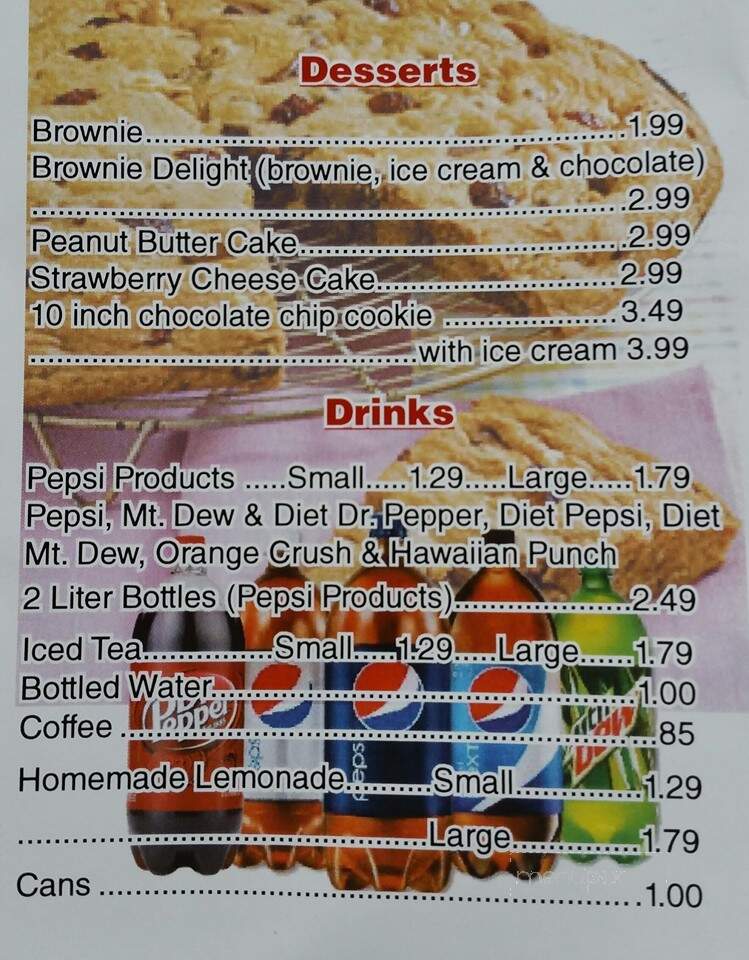 Tyler's Pizza - Olive Hill, KY menu_pic