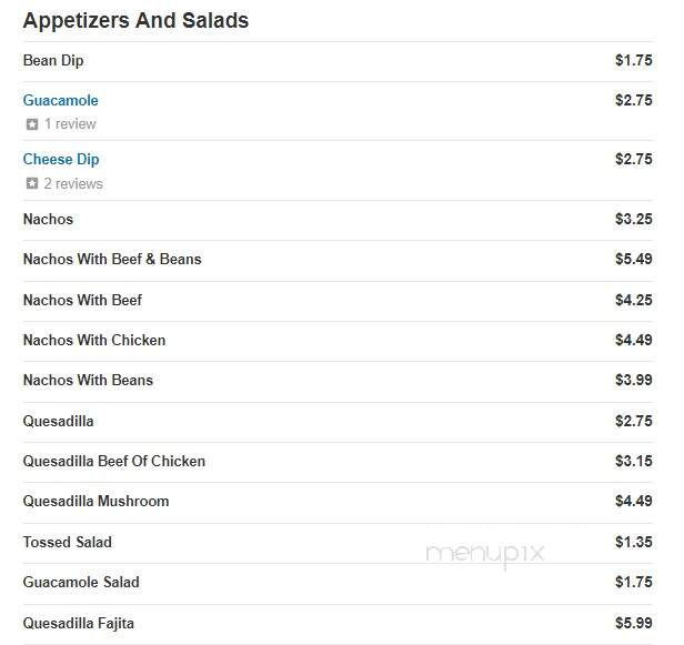 El Rodeo Mexican Restaurant - Louisville, MS menu_pic