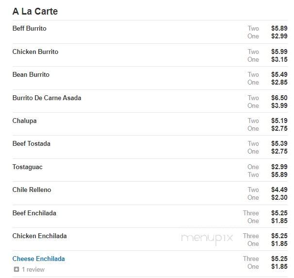 El Rodeo Mexican Restaurant - Louisville, MS menu_pic