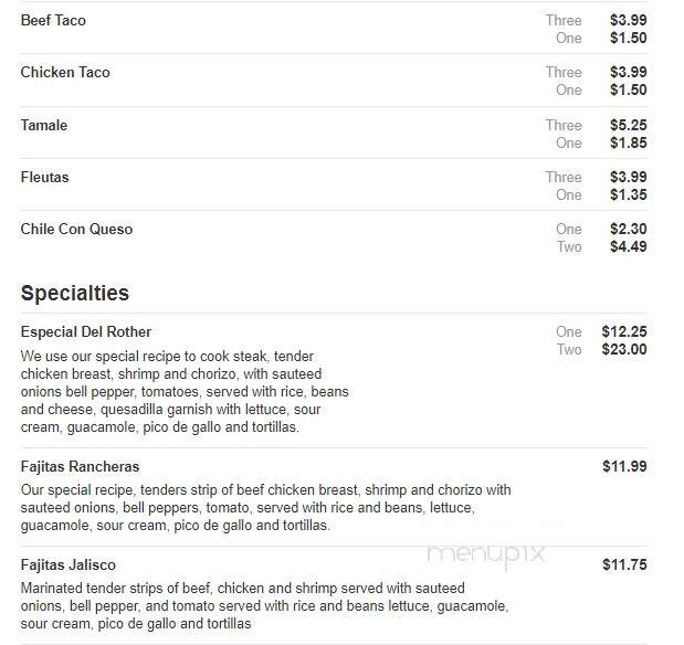 El Rodeo Mexican Restaurant - Louisville, MS menu_pic