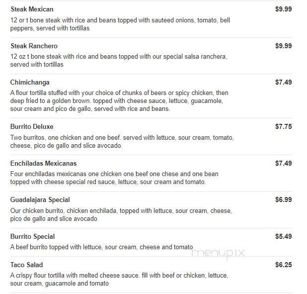El Rodeo Mexican Restaurant - Louisville, MS menu_pic