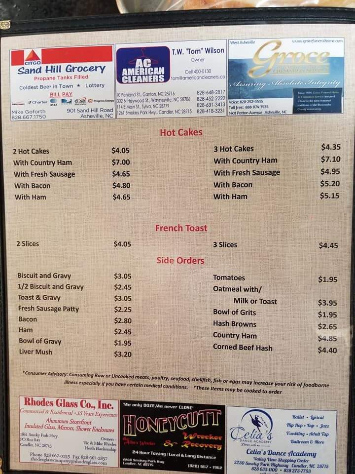 Miami Restaurant - Candler, NC menu_pic