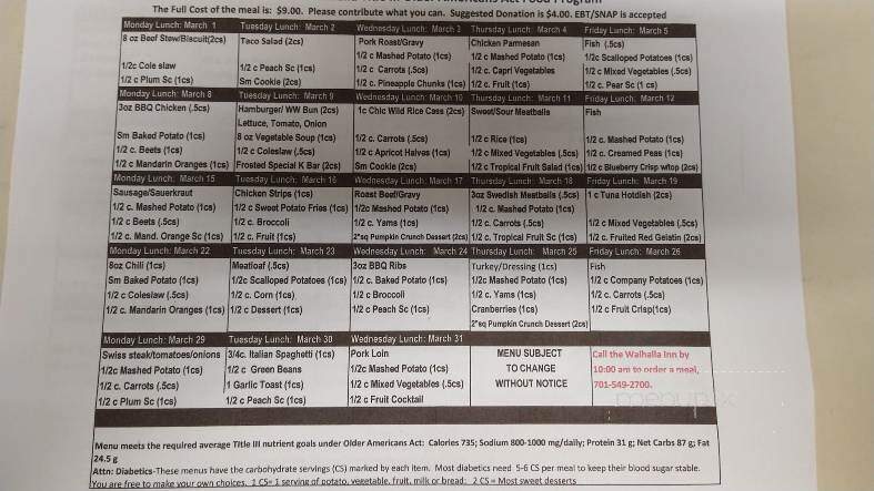 Walhalla Inn Supper Club - Walhalla, ND menu_pic