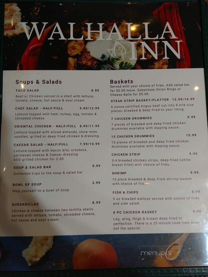 Walhalla Inn Supper Club - Walhalla, ND menu_pic