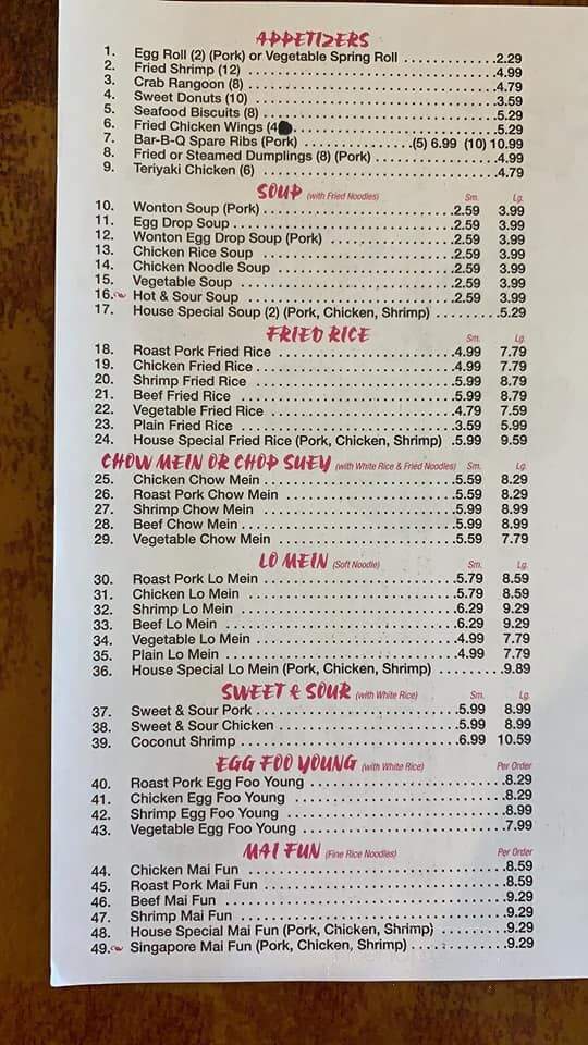 China Buffet - Charleston, WV menu_pic