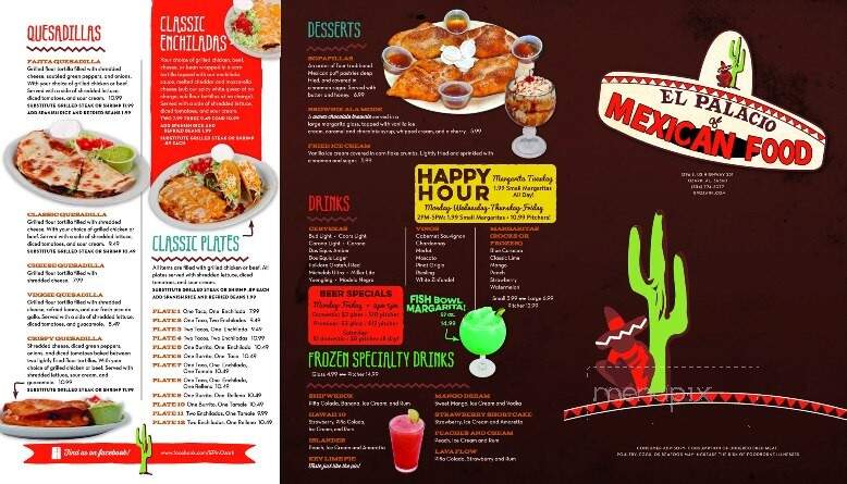 El Palacio Restaurant - Ozark, AL menu_pic
