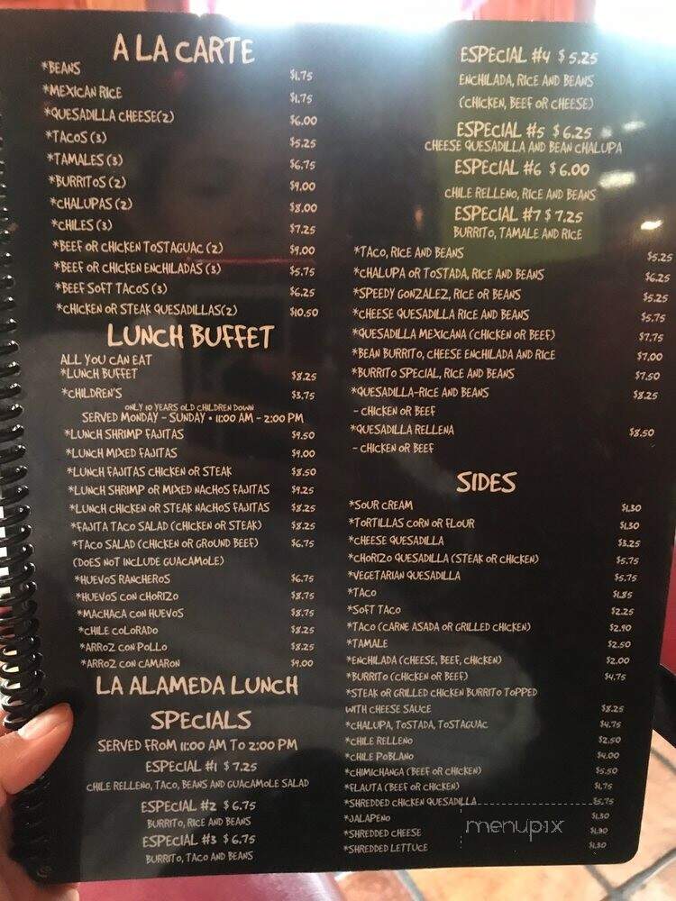 La Alameda Mexican Restaurant - Huntsville, AL menu_pic