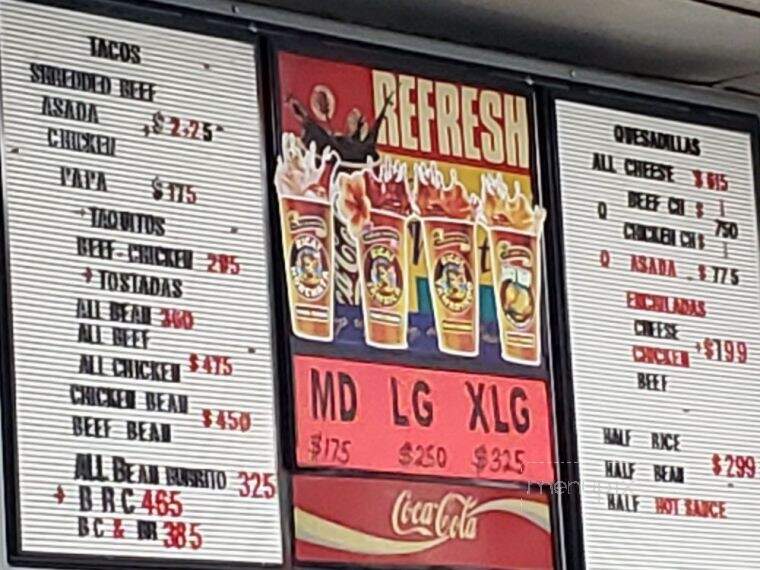 Patty's Mexican Food - Claremont, CA menu_pic