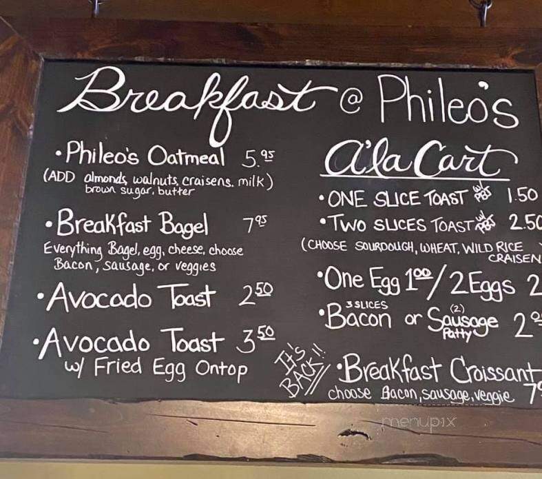 Phileo's Coffee & Eatery - Worthington, MN menu_pic