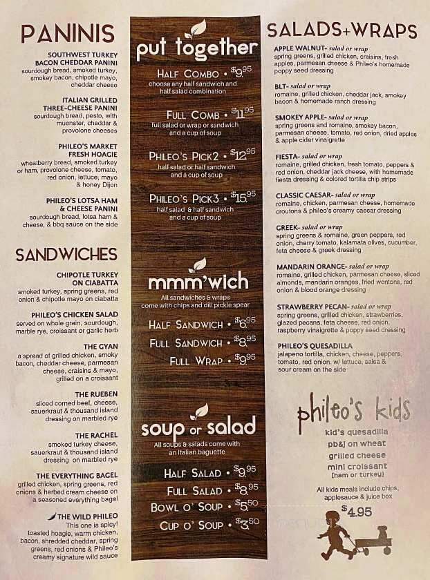 Phileo's Coffee & Eatery - Worthington, MN menu_pic