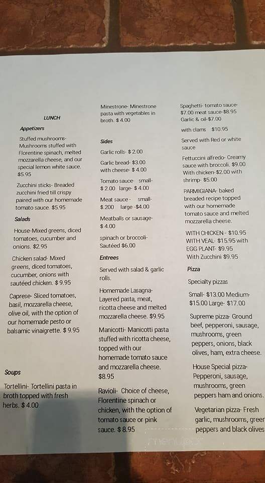 Mamma Mia Seven Lakes - West End, NC menu_pic