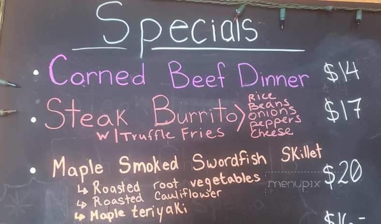 Sugar Shack Cafe - Brownfield, ME menu_pic