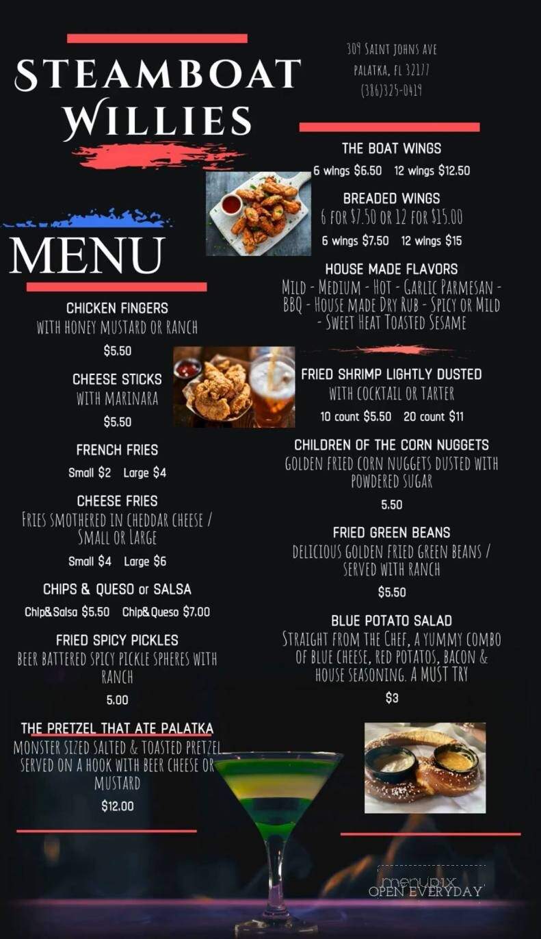 Steamboat Willie's - Palatka, FL menu_pic