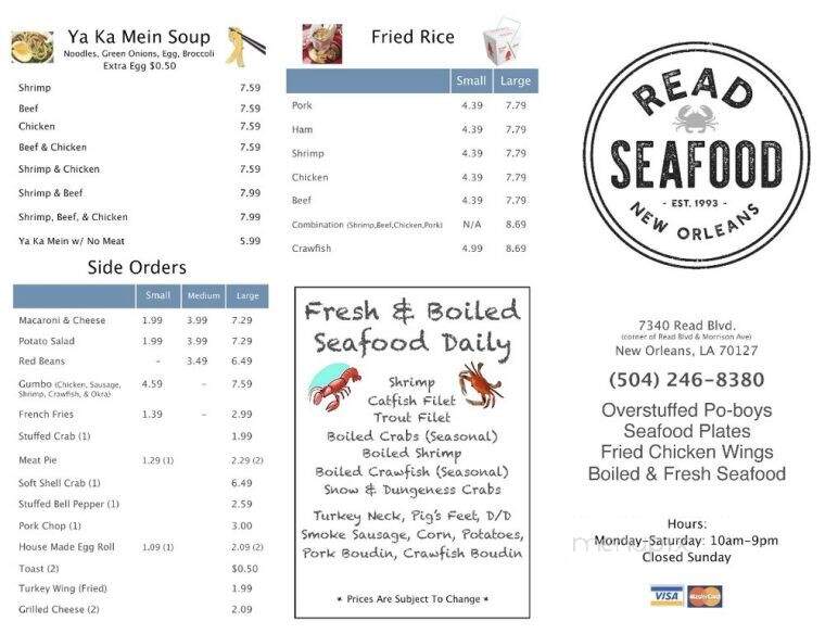 Read Seafood - New Orleans, LA