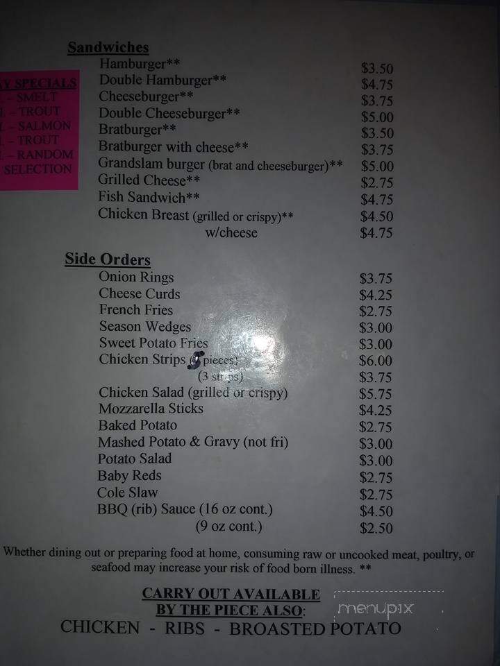 Davister Whipp Bar & Food - Luxemburg, WI menu_pic
