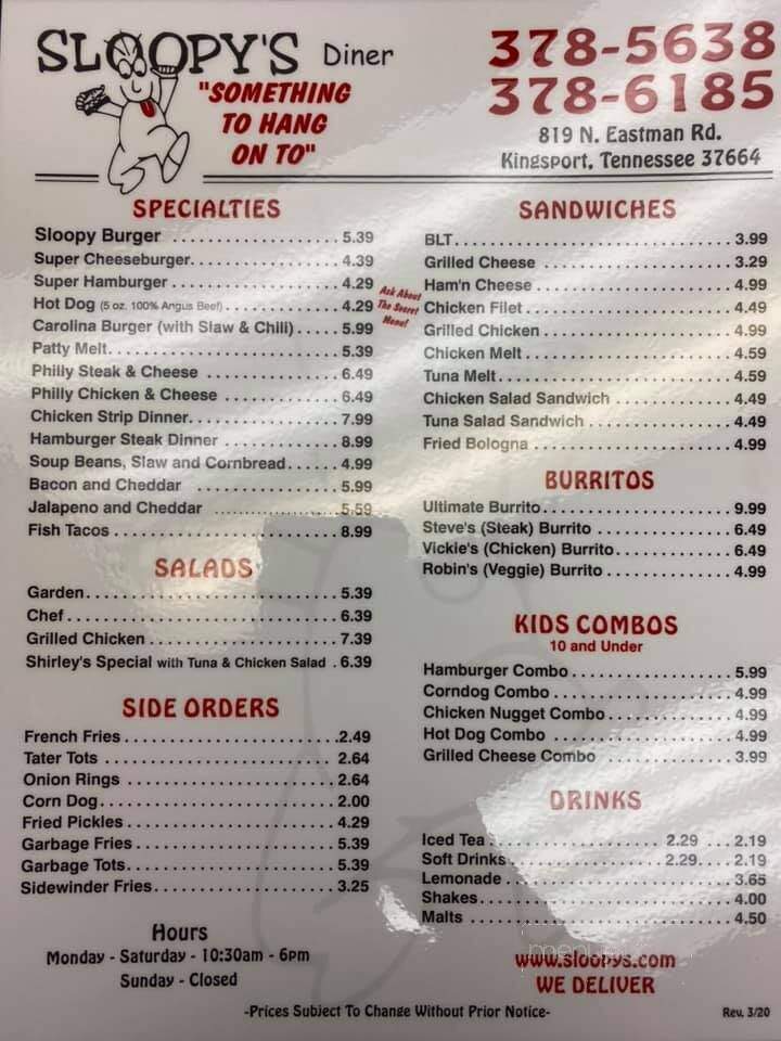 Skoby's - Kingsport, TN menu_pic