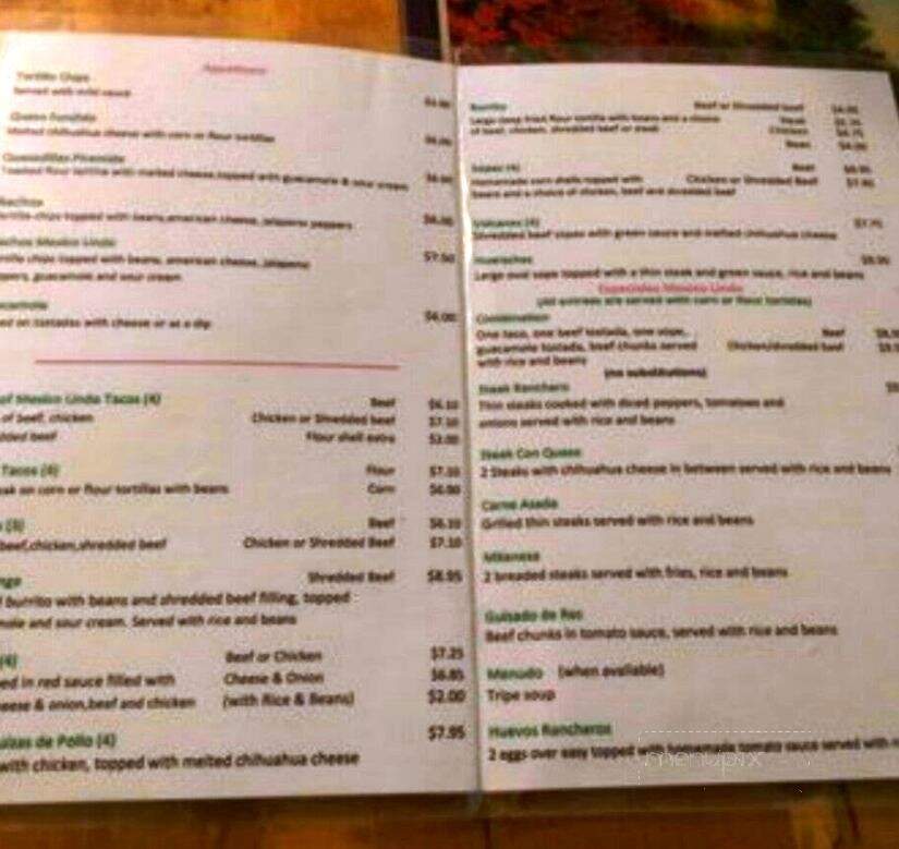 Mexico Lindo - Racine, WI menu_pic