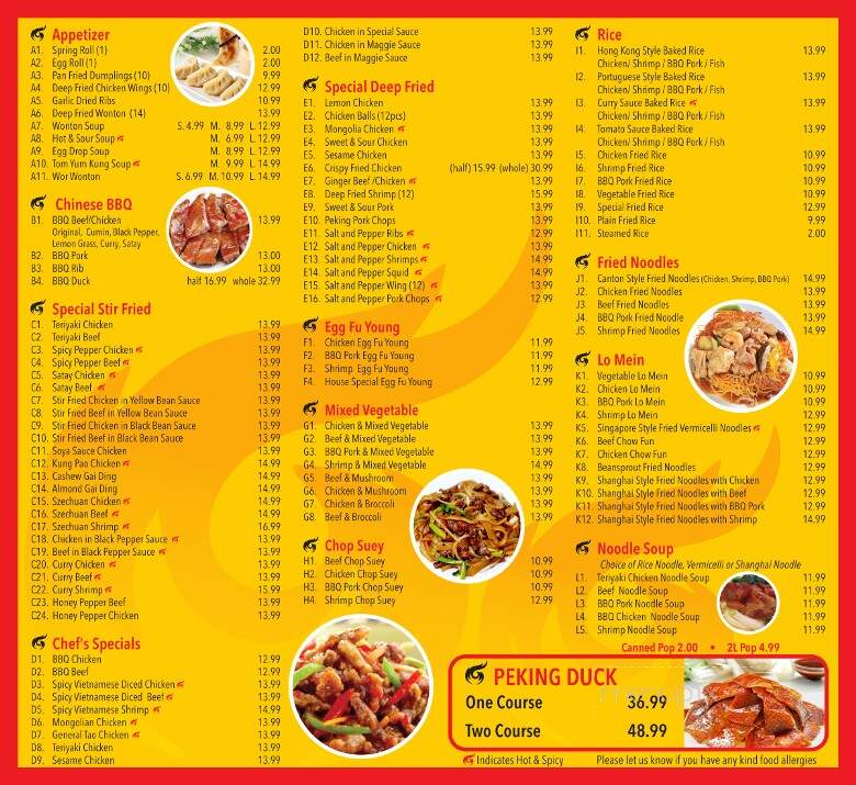 New Mandarin Restaurant - Red Deer, AB menu_pic