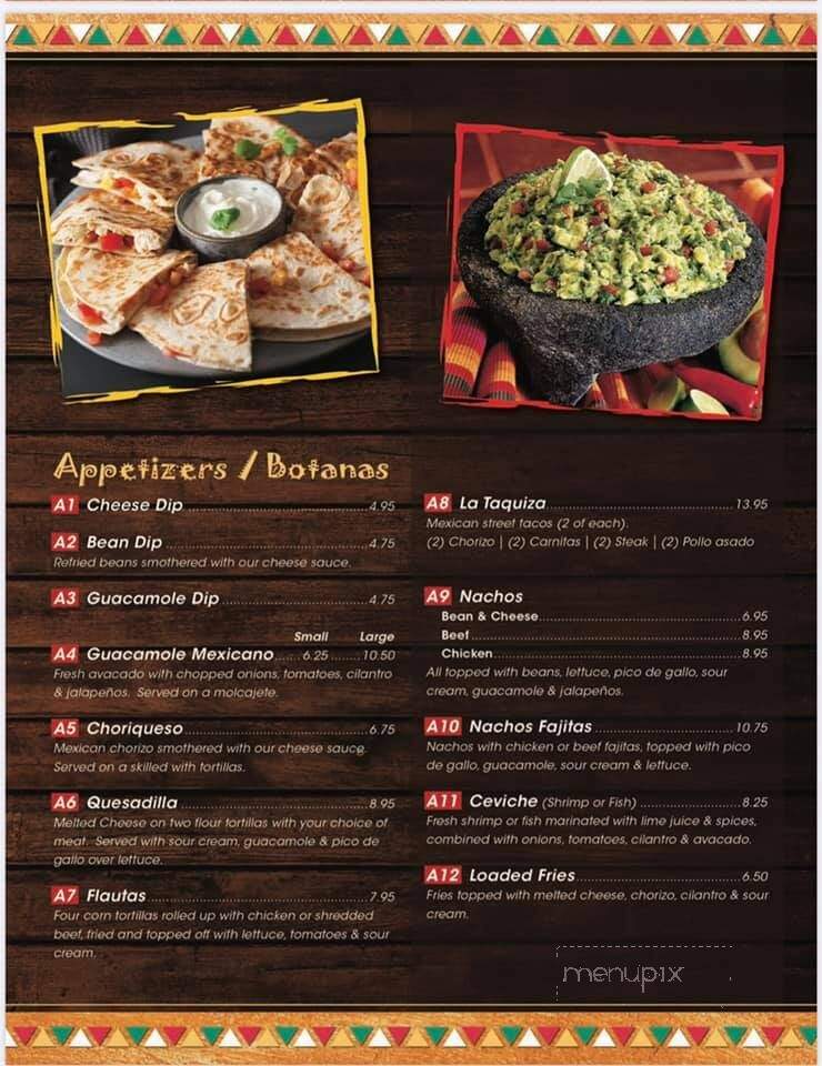 El Sol De Mexico Bar & Grill - Brooksville, FL menu_pic