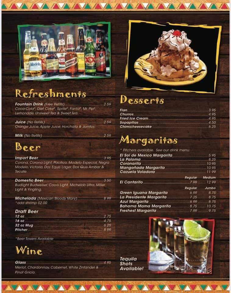 El Sol De Mexico Bar & Grill - Brooksville, FL menu_pic