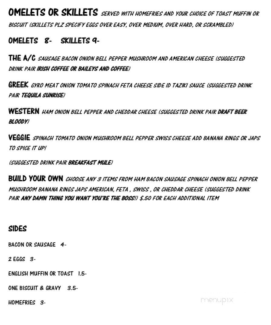 Taylor AC Bar - Taylor, MI menu_pic