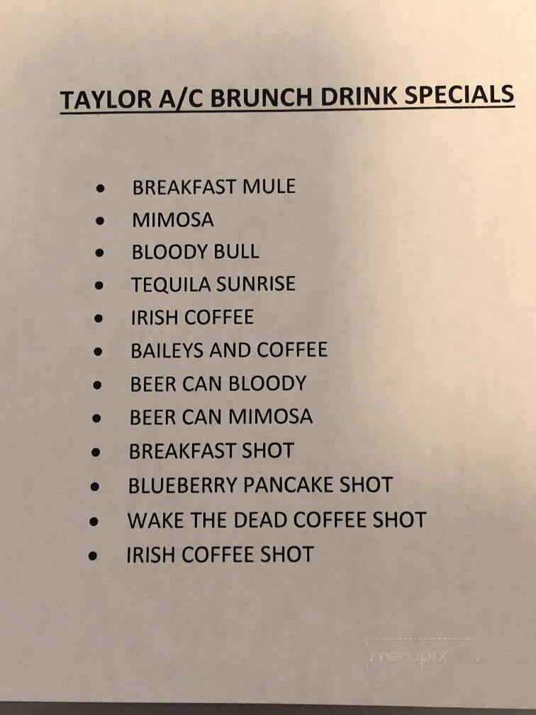 Taylor AC Bar - Taylor, MI menu_pic