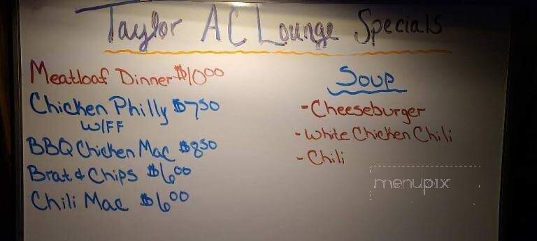 Taylor AC Bar - Taylor, MI menu_pic