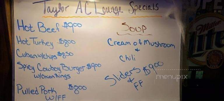 Taylor AC Bar - Taylor, MI menu_pic