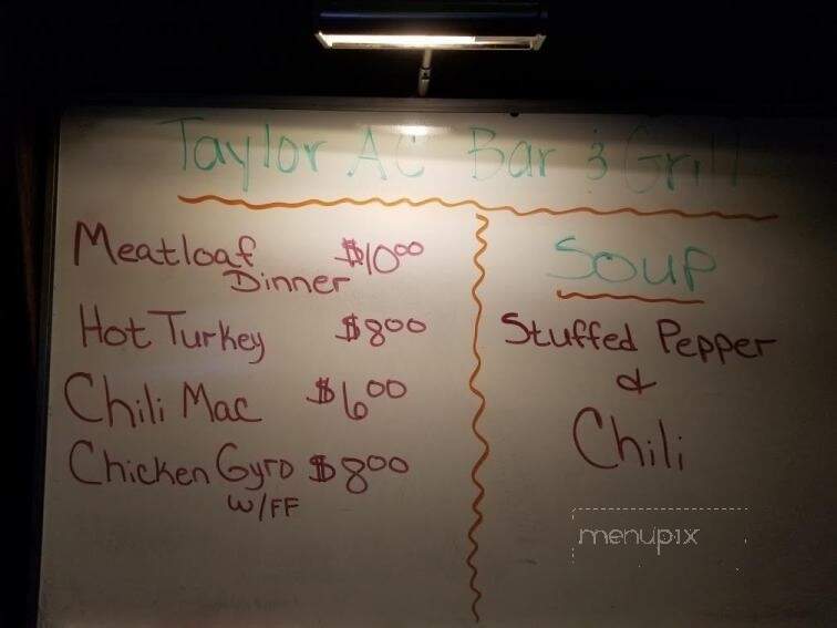 Taylor AC Bar - Taylor, MI menu_pic
