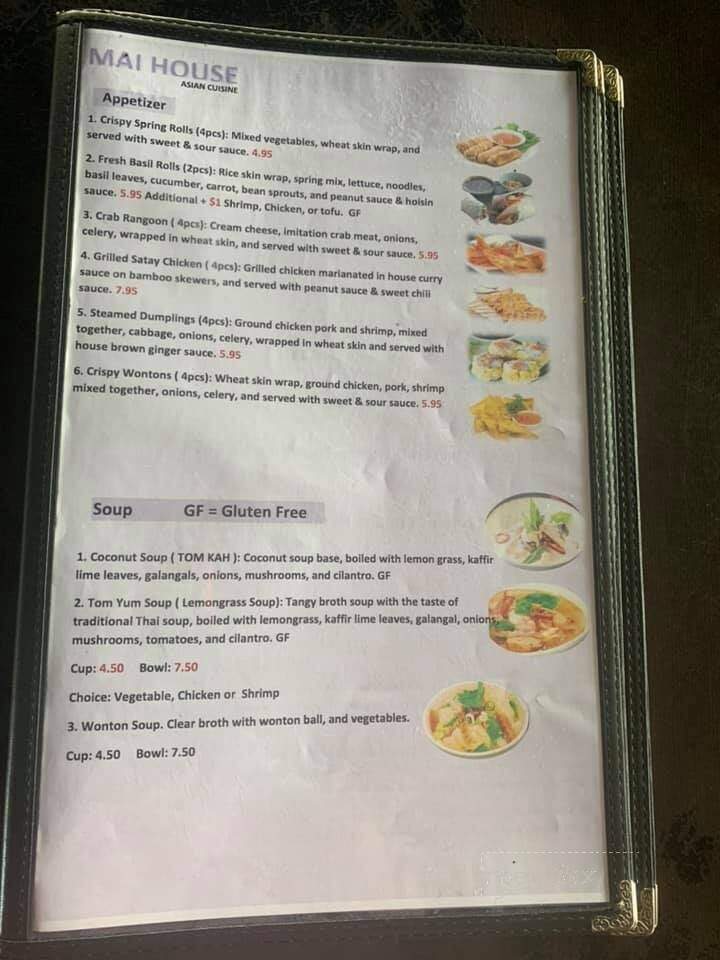 Mai House Asian Cuisine - Shelbyville, TN menu_pic